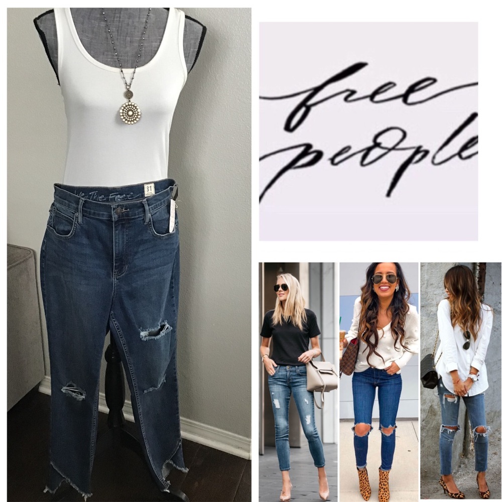 Free People Destructed Skinny Jeans.  NWT.
